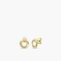 0.12 Ctw Diamond Circle Earrings with Push Back