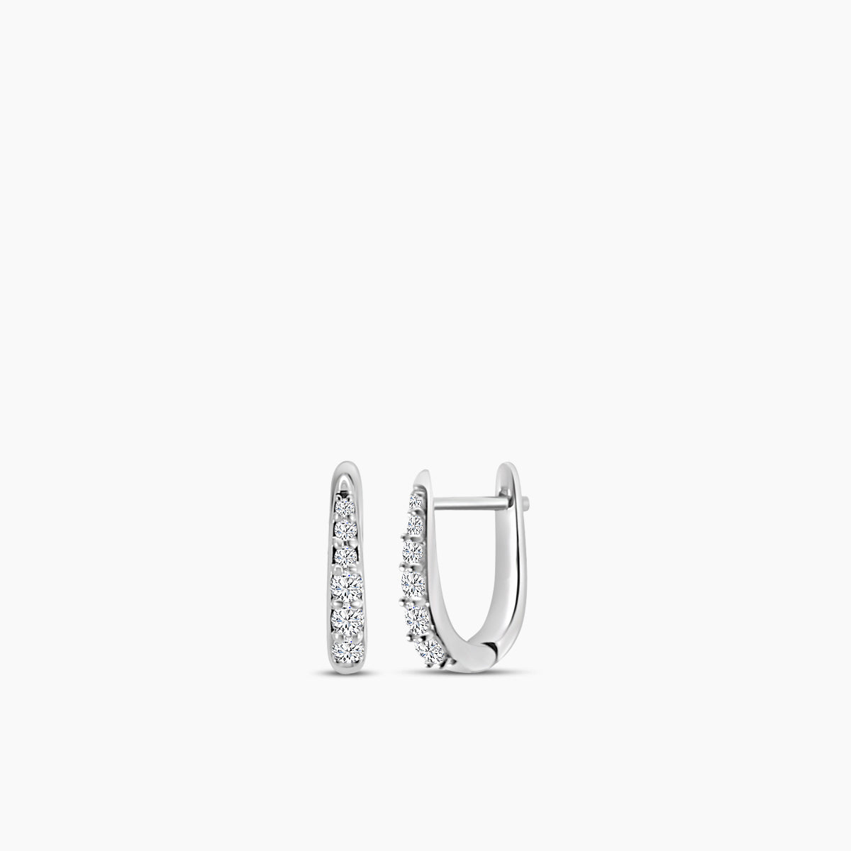 14KY 0.20 Ctw Diamond Huggie Earring