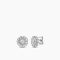 0.50 Ctw Diamond Round Flower Earring