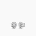 0.50 Ctw Diamond Oval Flower Earring