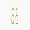 0.20 Ctw Diamond Paper Clip Earring with Push Back