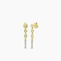 Bezel Set 0.28 Ctw Diamond Fashion Dangling Earring