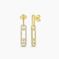 0.40 Ctw moving Diamond Paperclip Earring