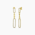 0.50 Ctw moving Diamond Paperclip Earring