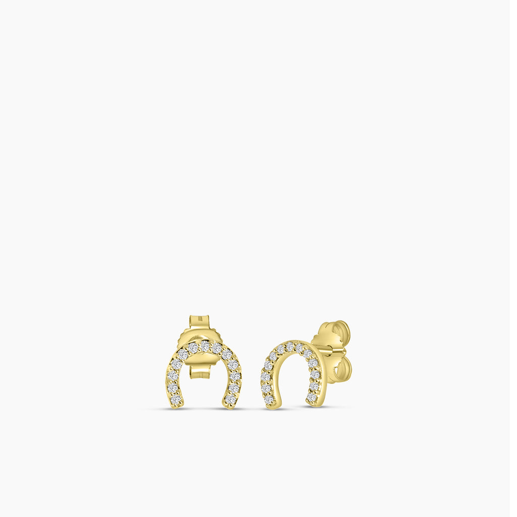 0.10 Ctw Diamond Horseshoe Earring
