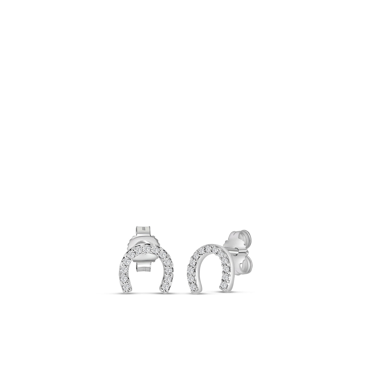 0.10 Ctw Diamond Horseshoe Earring