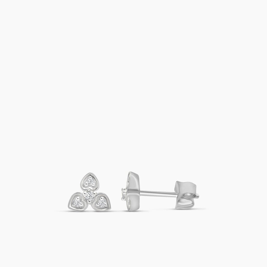 0.10ctw Diam Heart Shape Earrings