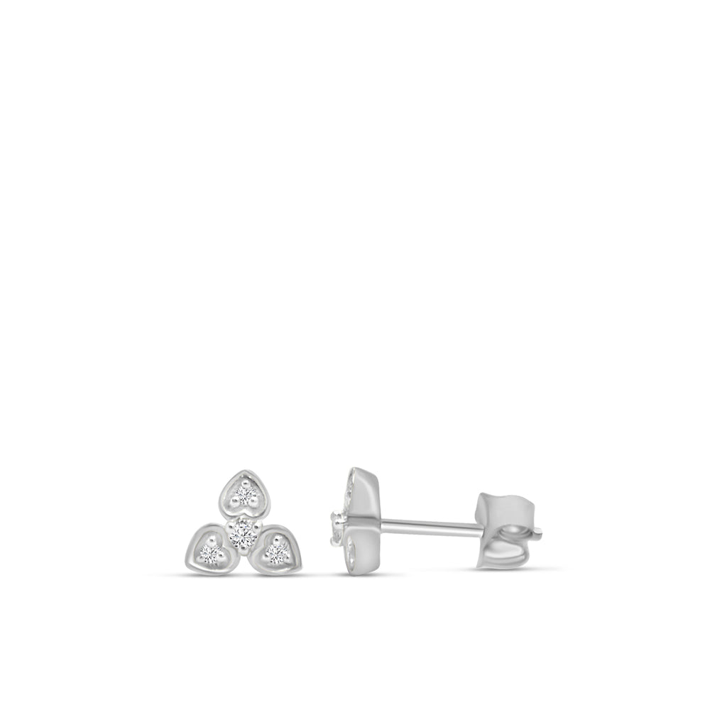 0.10ctw Diam Heart Shape Earrings