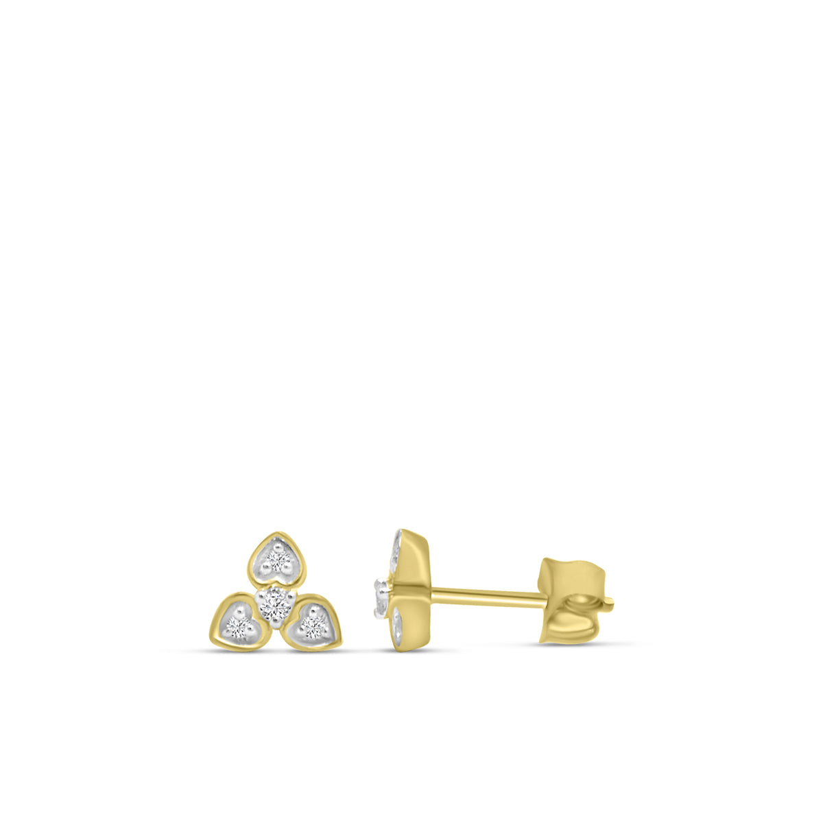 0.10ctw Diam Heart Shape Earrings
