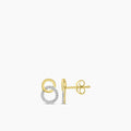 0.15 ctw Diam Two Circle interlocking Earrings