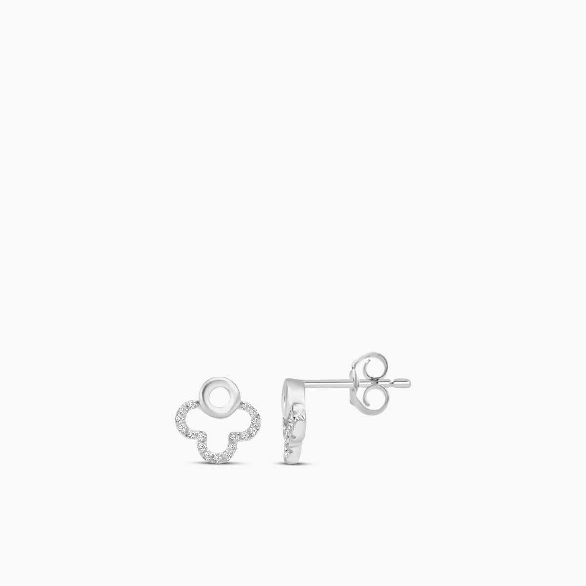 0.10 ctw Diam Clover Shape Earrings
