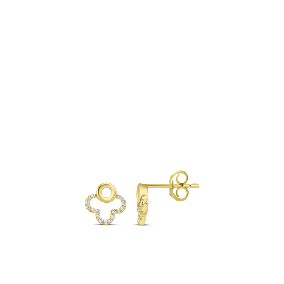 0.10 ctw Diam Clover Shape Earrings
