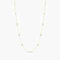 Classic 0.25 Ctw Diamond Station Necklace with 10 Stones