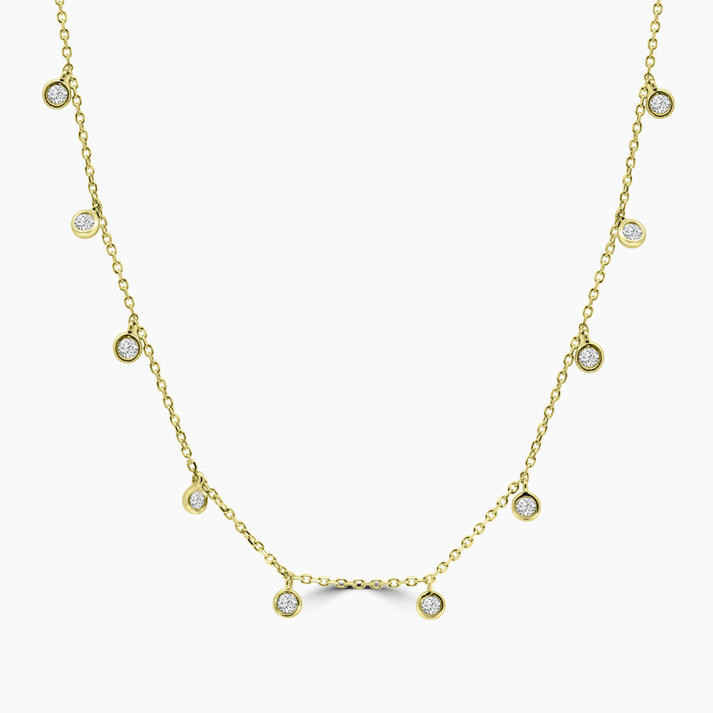 0.25 CTW Bezel Set Diamond Cleopetra Necklace