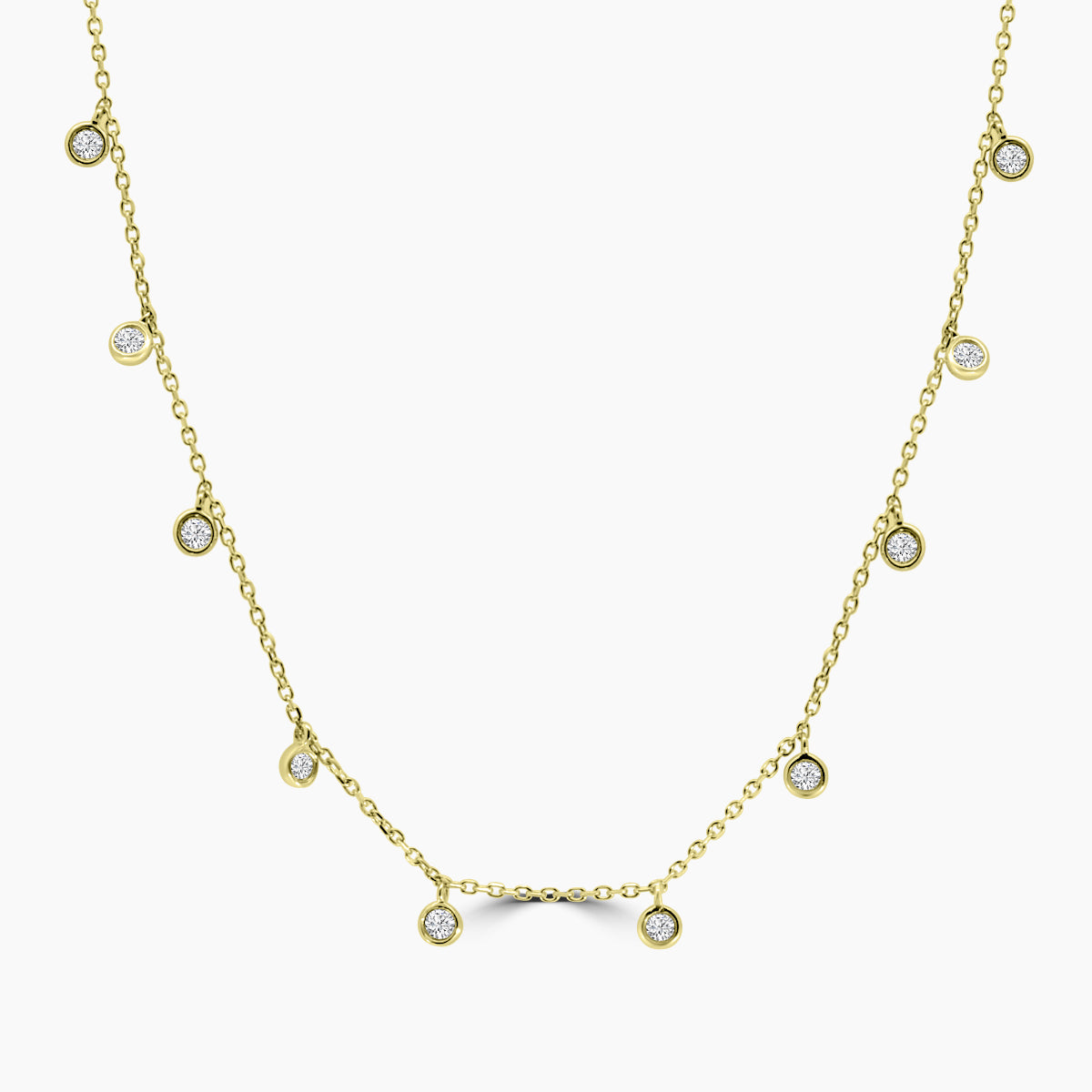 0.25 CTW Bezel Set Diamond Cleopetra Necklace