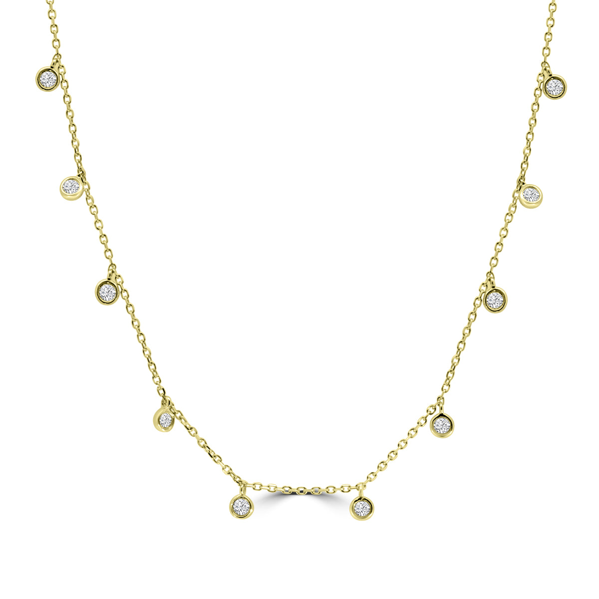 0.25 CTW Bezel Set Diamond Cleopetra Necklace