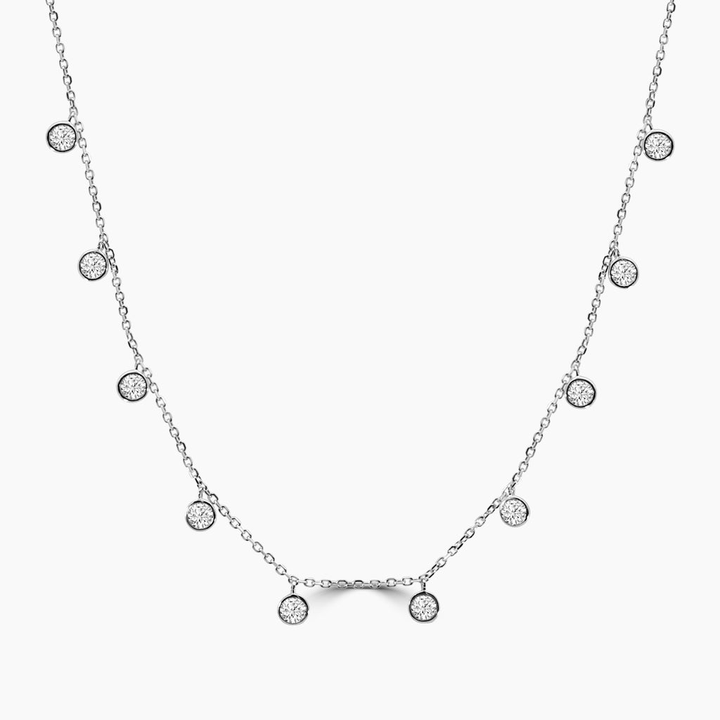 0.50 CTW Bezel Set Diamond Cleopetra Necklace