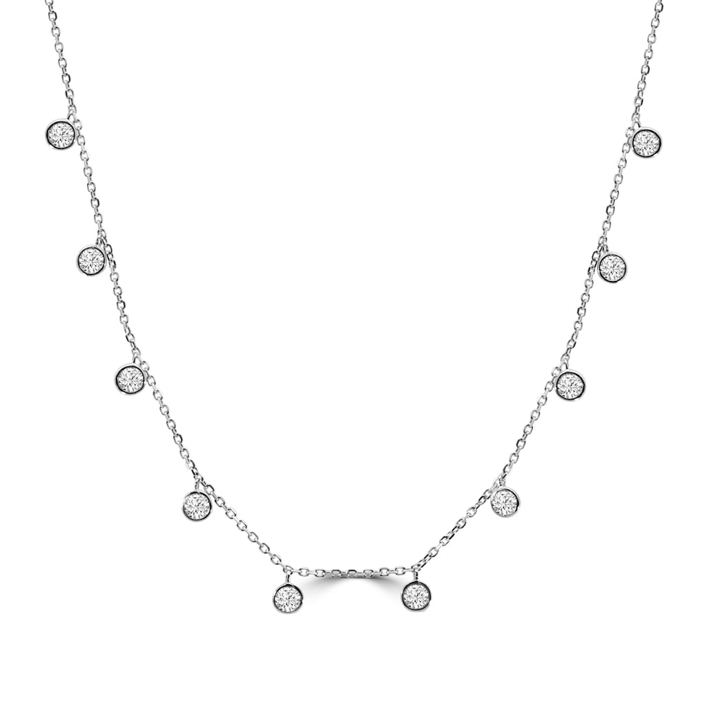0.50 CTW Bezel Set Diamond Cleopetra Necklace