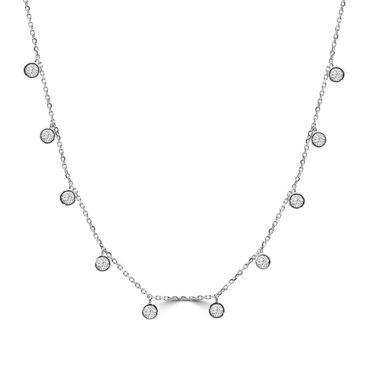 0.50 CTW Bezel Set Diamond Cleopetra Necklace