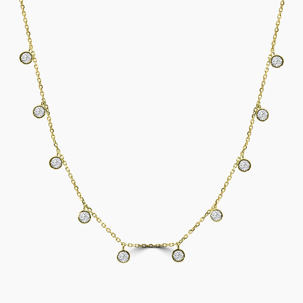 0.50 CTW Bezel Set Diamond Cleopetra Necklace