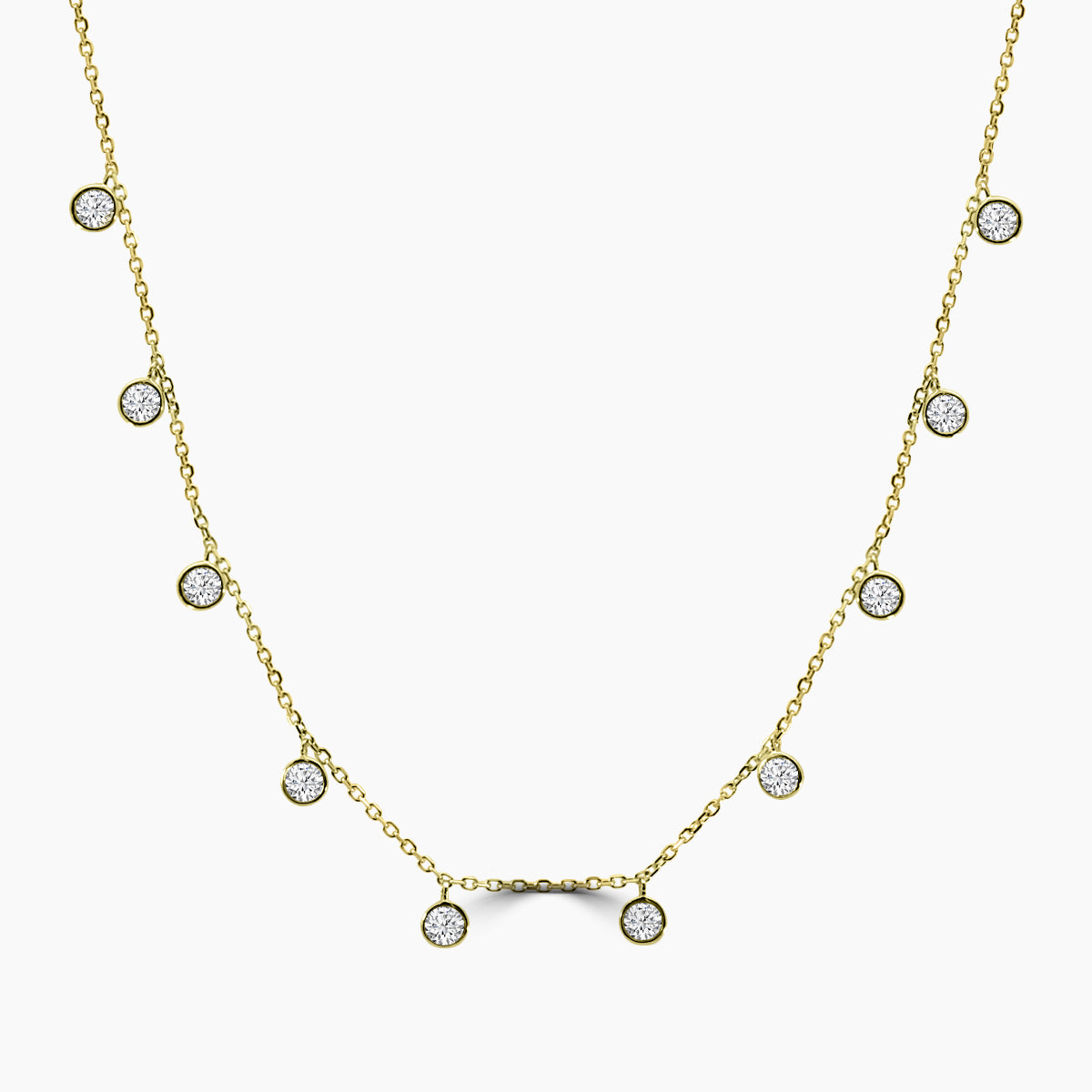 0.50 CTW Bezel Set Diamond Cleopetra Necklace