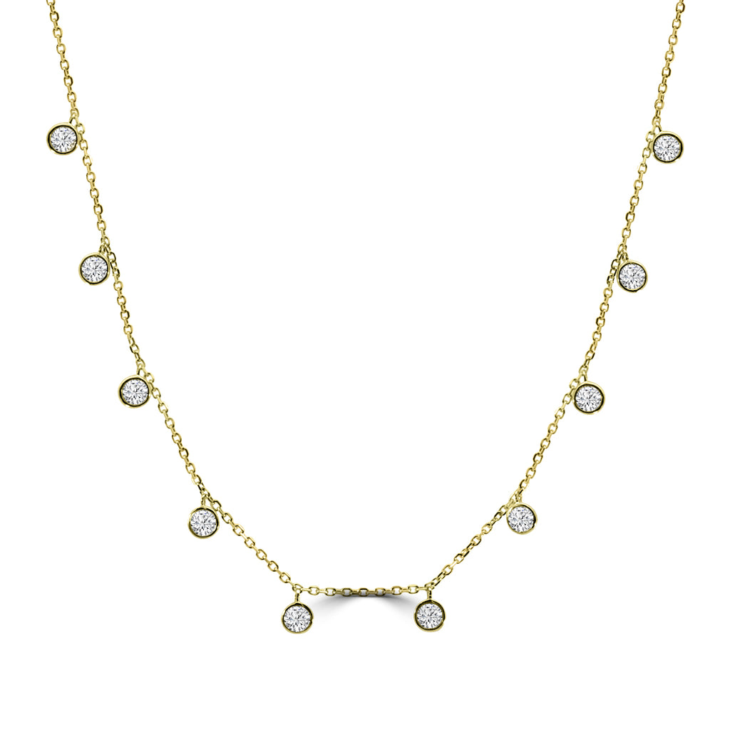 0.50 CTW Bezel Set Diamond Cleopetra Necklace