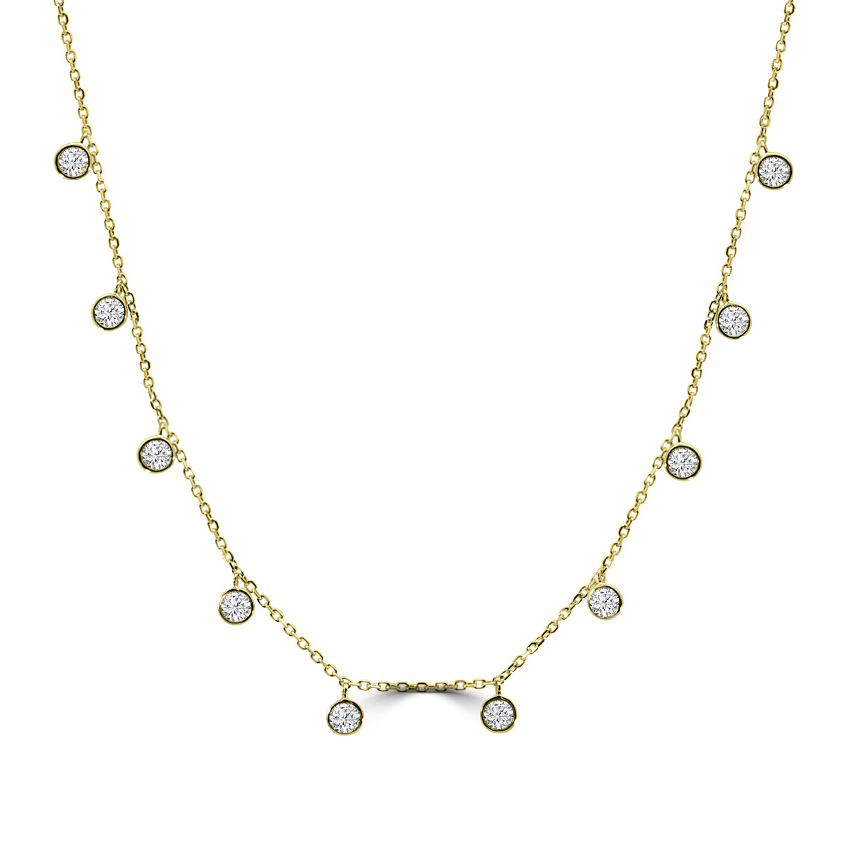 0.50 CTW Bezel Set Diamond Cleopetra Necklace