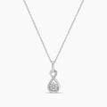 0.08 Ctw Diam Infinity Shape Cluster Necklace