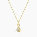 0.08 Ctw Diamond Infinity Shape Cluster Pendant with Chain