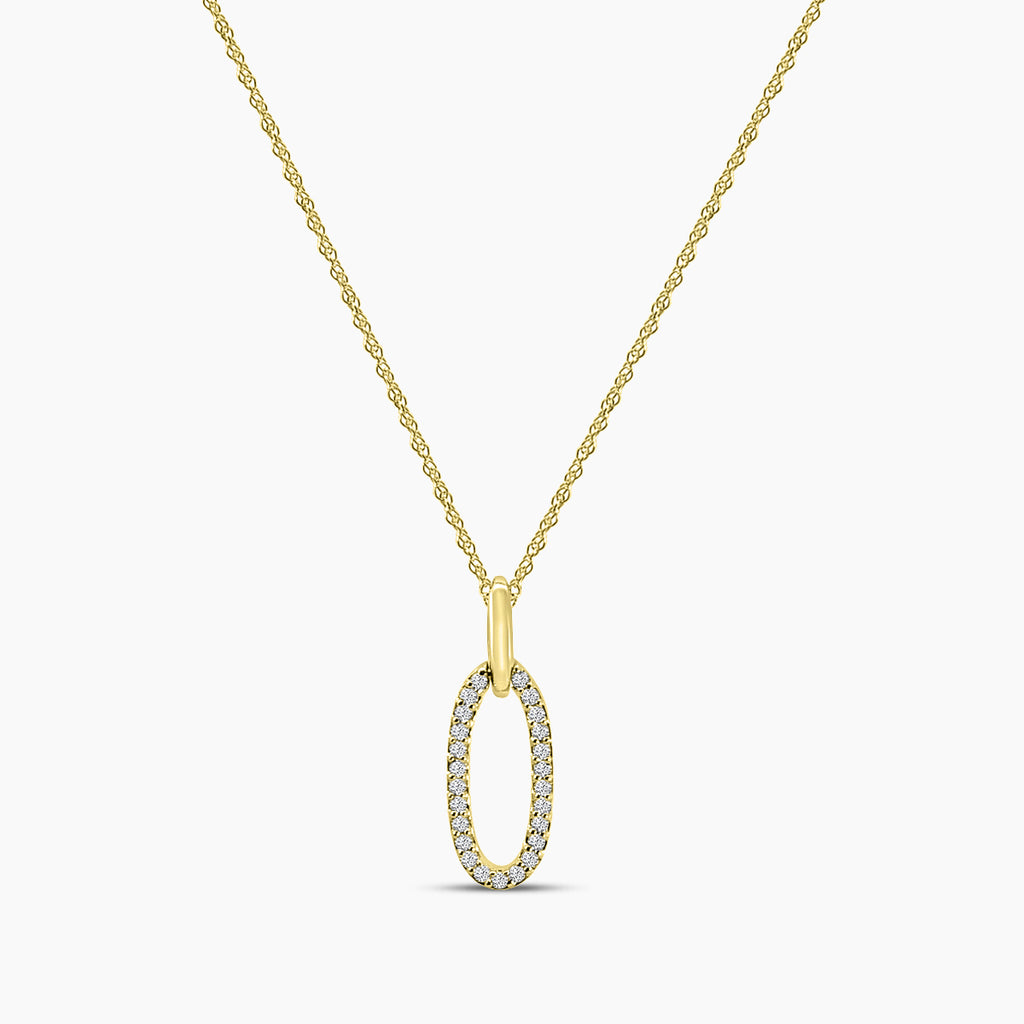 0.10 Ctw Diam Fashion Oval Necklace