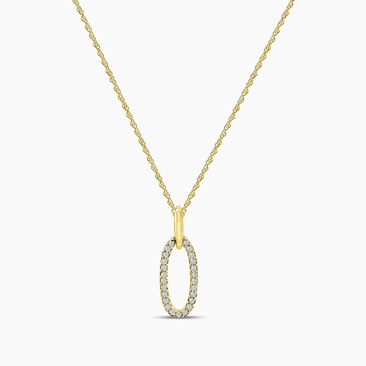 0.10 Ctw Diam Fashion Oval Necklace