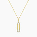 0.10 Ctw Fashion Paperclip Necklace
