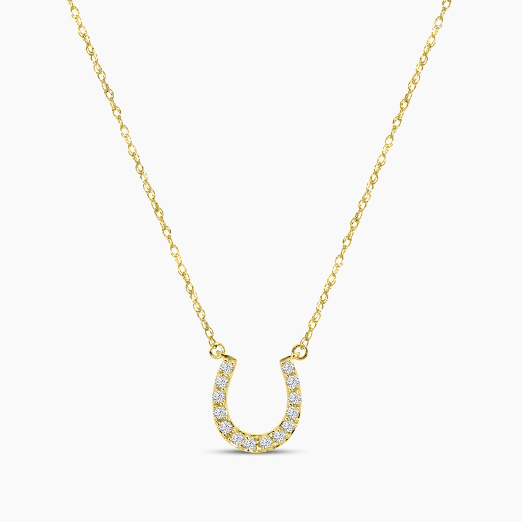 0.10 Ctw Diamond Horseshoe Necklace