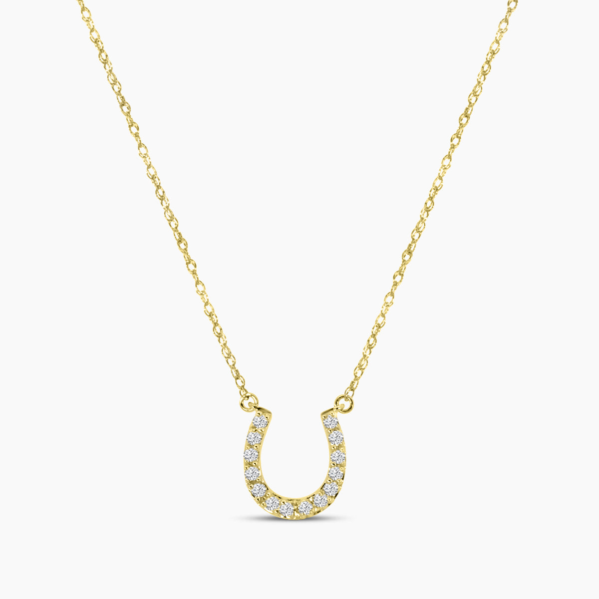 0.10 Ctw Diamond Horseshoe Necklace