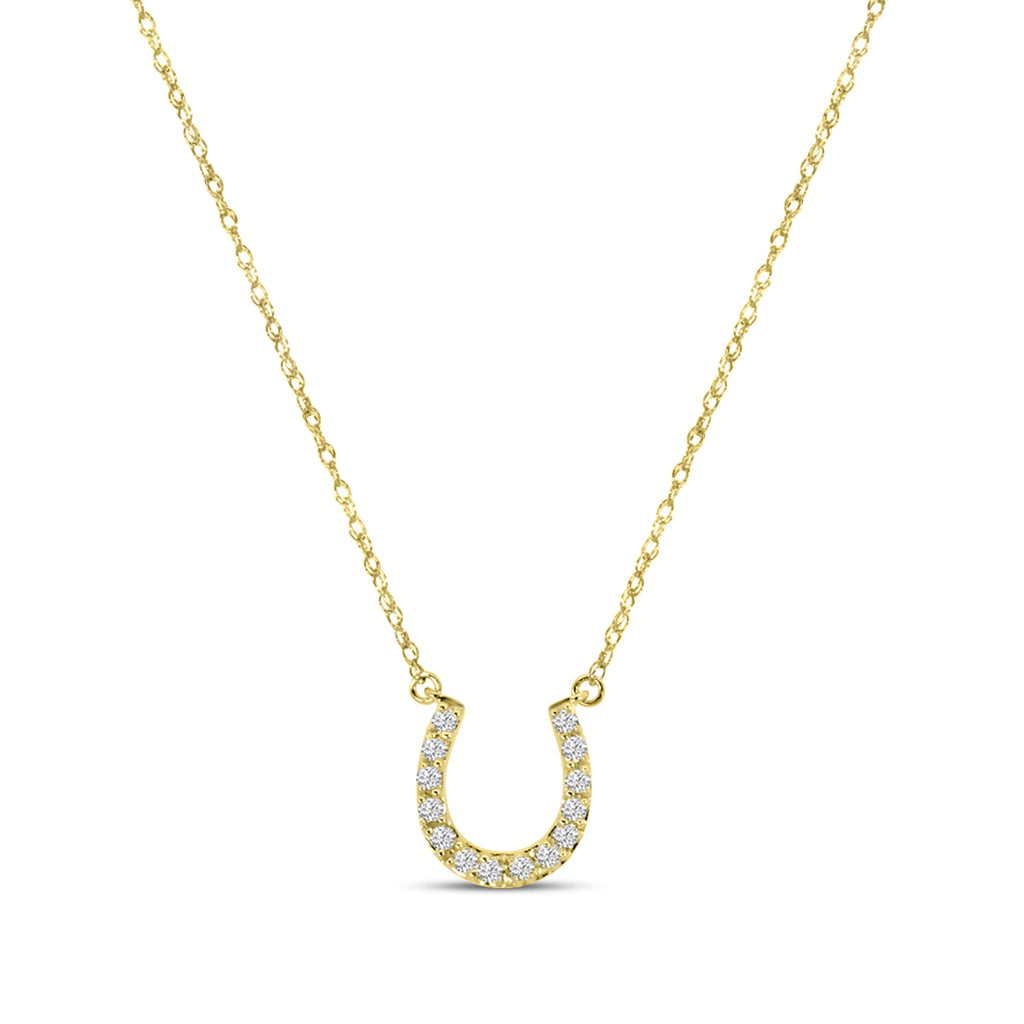 0.10 Ctw Diamond Horseshoe Necklace