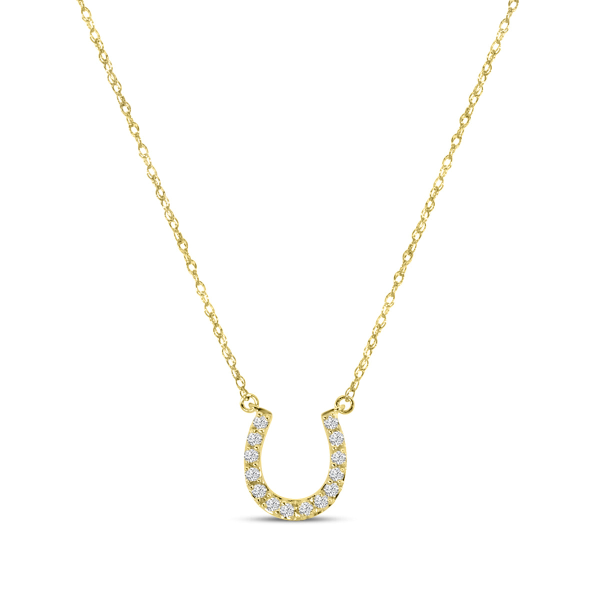 0.10 Ctw Diamond Horseshoe Necklace