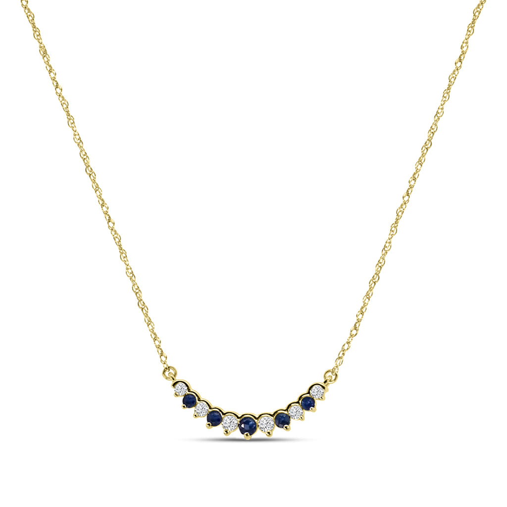 0.10 Ctw Diamond and Ruby Necklace with 0.12 Ctw Ruby