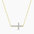 0.20 Ctw Cross Diamond Pendant with Chain