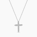 10KW 0.25 Ctw Cross Diamond Pendant with Chain