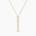 0.10 Ctw Diamond Paper Clip Pendant with Chain