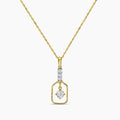 Classic Standard 4 Prong 0.27 Ctw Diamond Pickleball Pendant (0.20 Ctw Round Center) With Chain