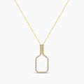Classic Standard 4 Prong 0.24 Ctw Diamond Pickleball Pendant with Chain