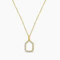 Classic Standard 4 Prong 0.25 Ctw Diamond Pickleball Pendant with Chain(