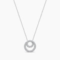 0.33 Ctw Diamond Circle Pendant with Chain