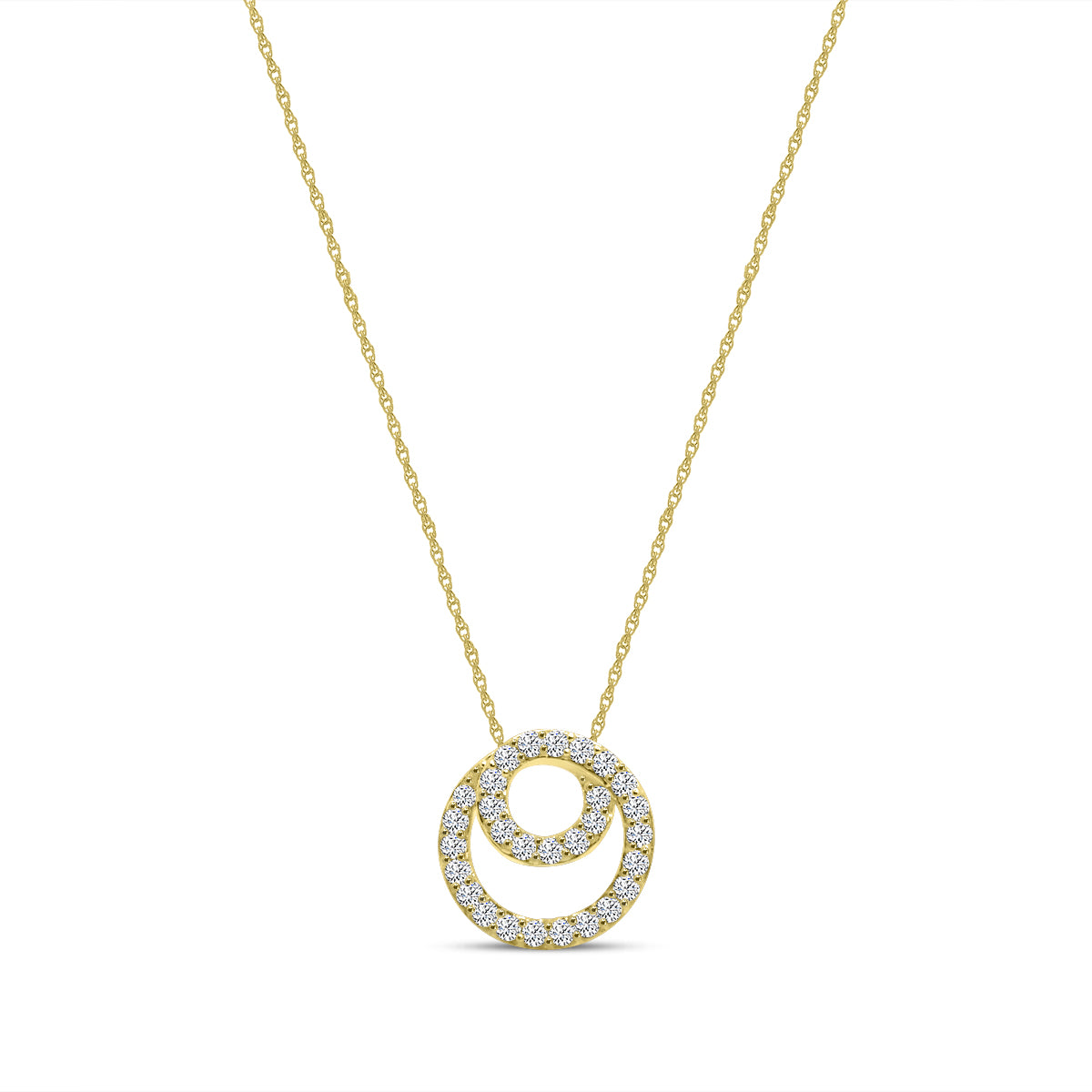 0.33 Ctw Diamond Circel Pendant with Chain
