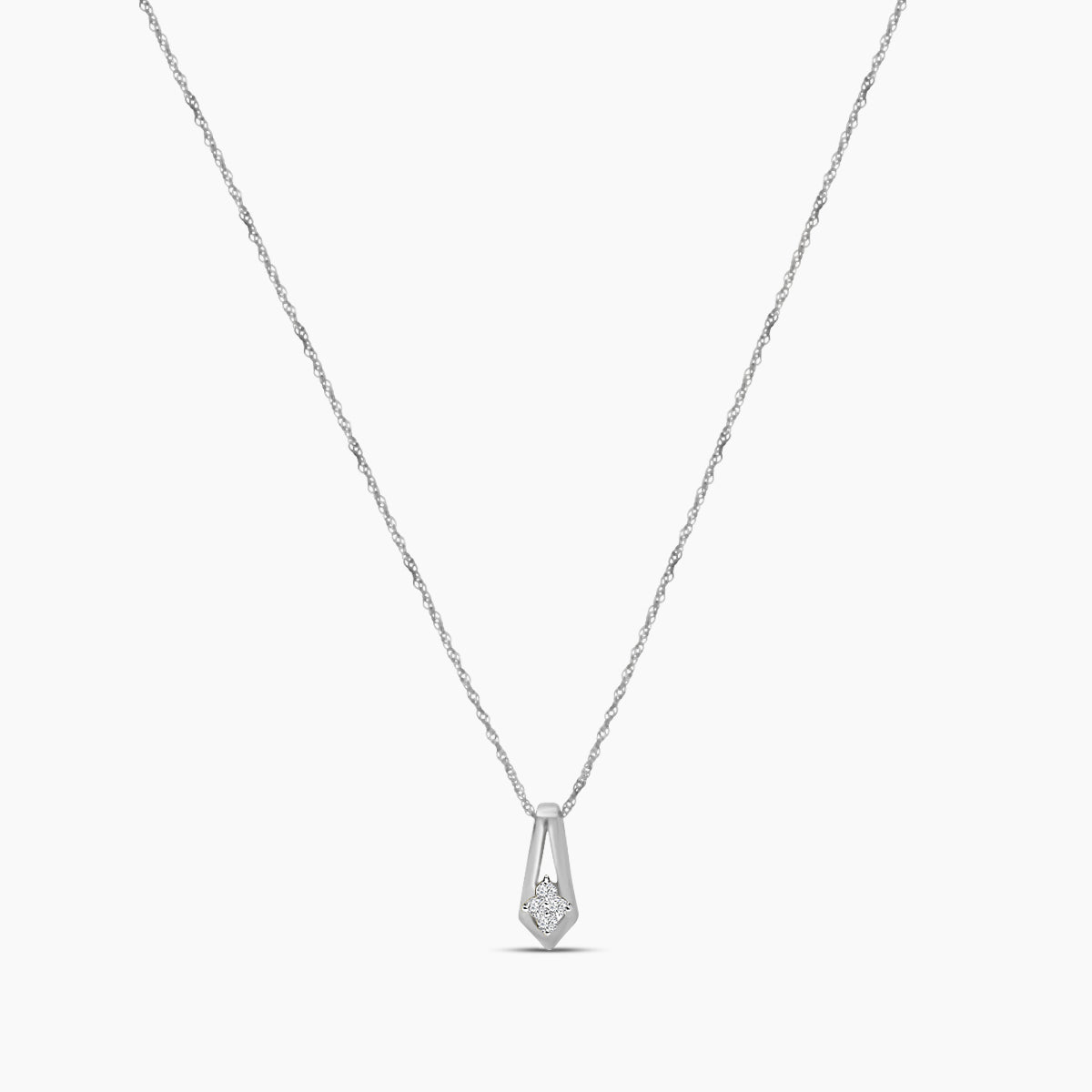 14KY 0.10 ctw Diam Fashion Pendant with Chain
