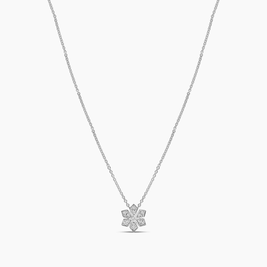 0.10 ctw DiamFlower Pendant with chain