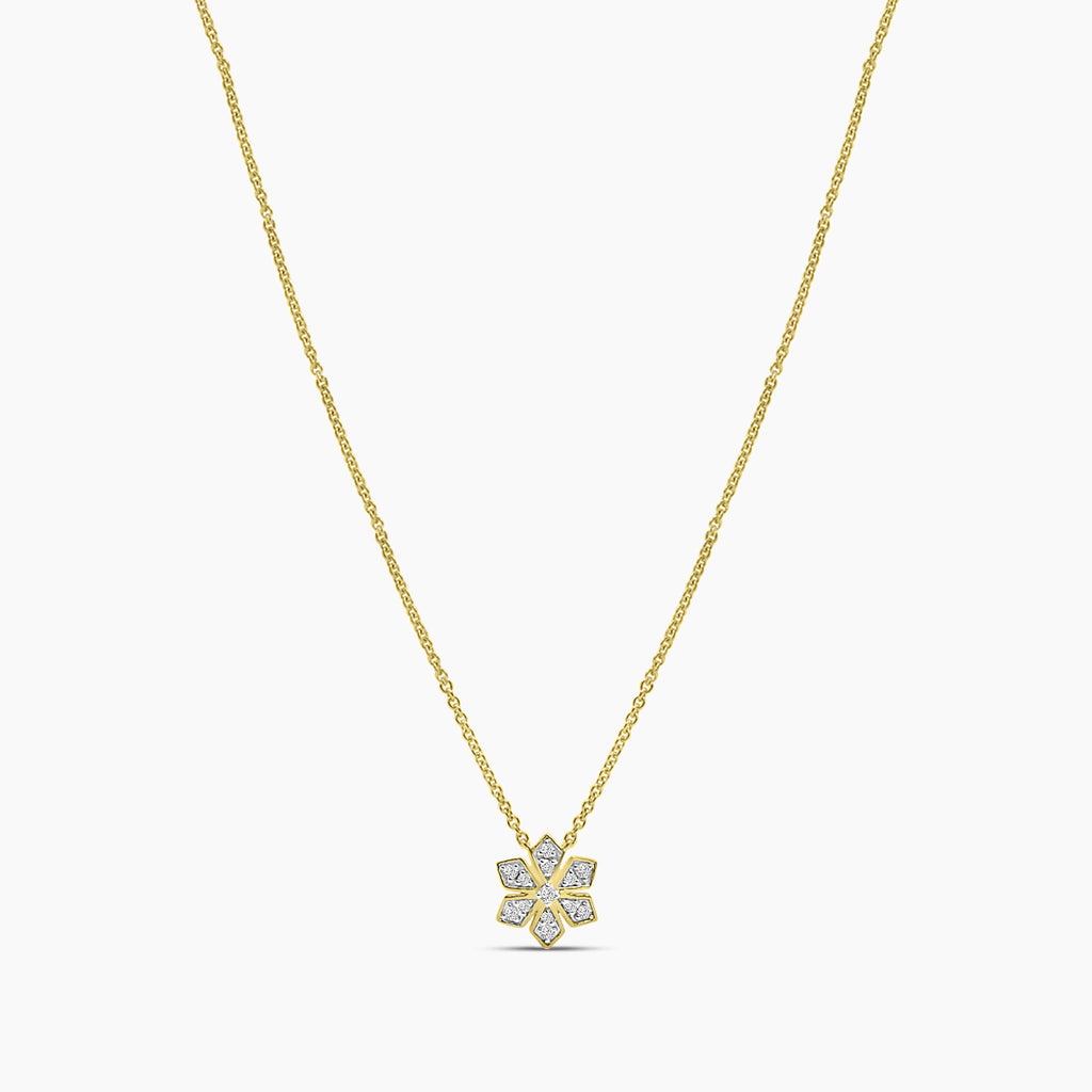 0.10 ctw DiamFlower Pendant with chain