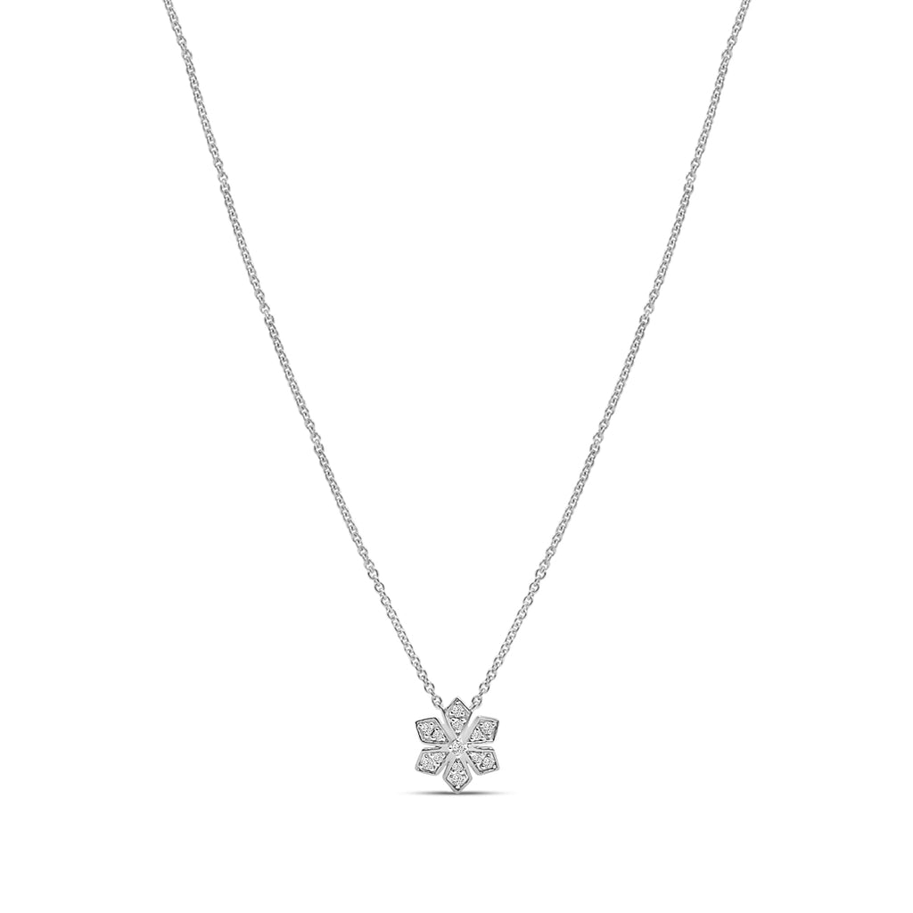 0.10 ctw DiamFlower Pendant with chain