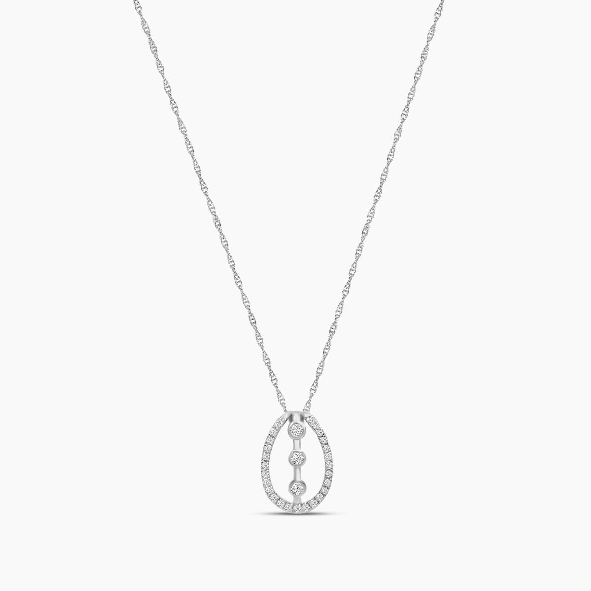 14KY 0.15 ctw Diam Fashion Pendant with chain
